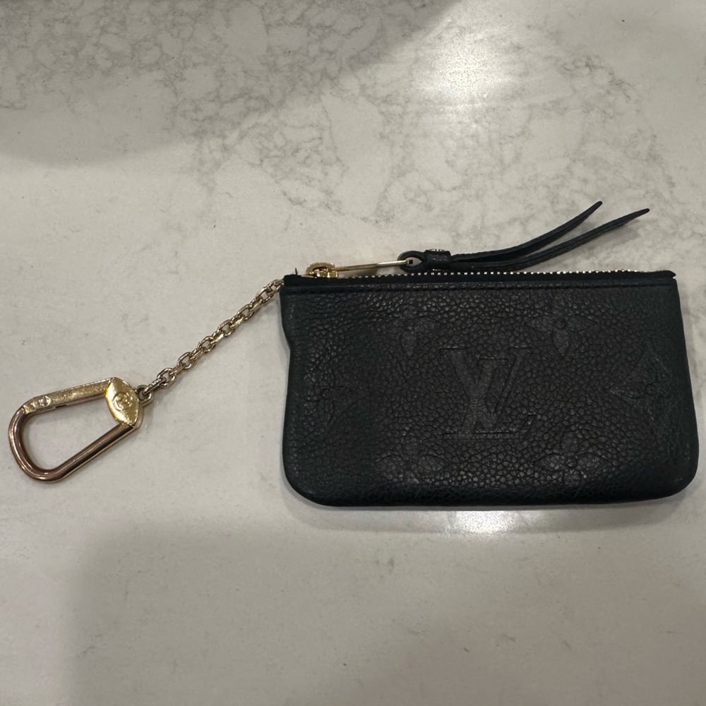 Black Monogram Key Pouch
